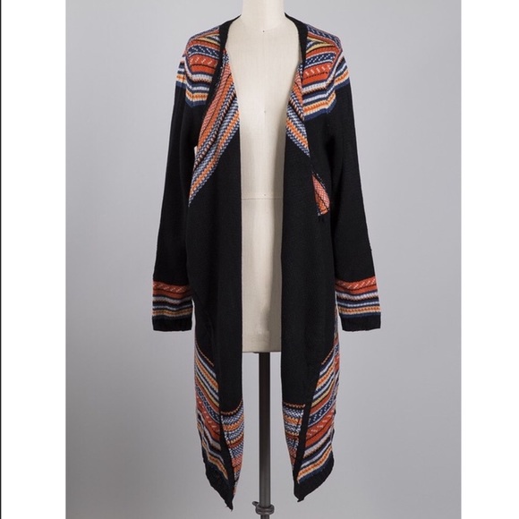 Multi Colored Open Front Cardigan - Picture 6 of 6